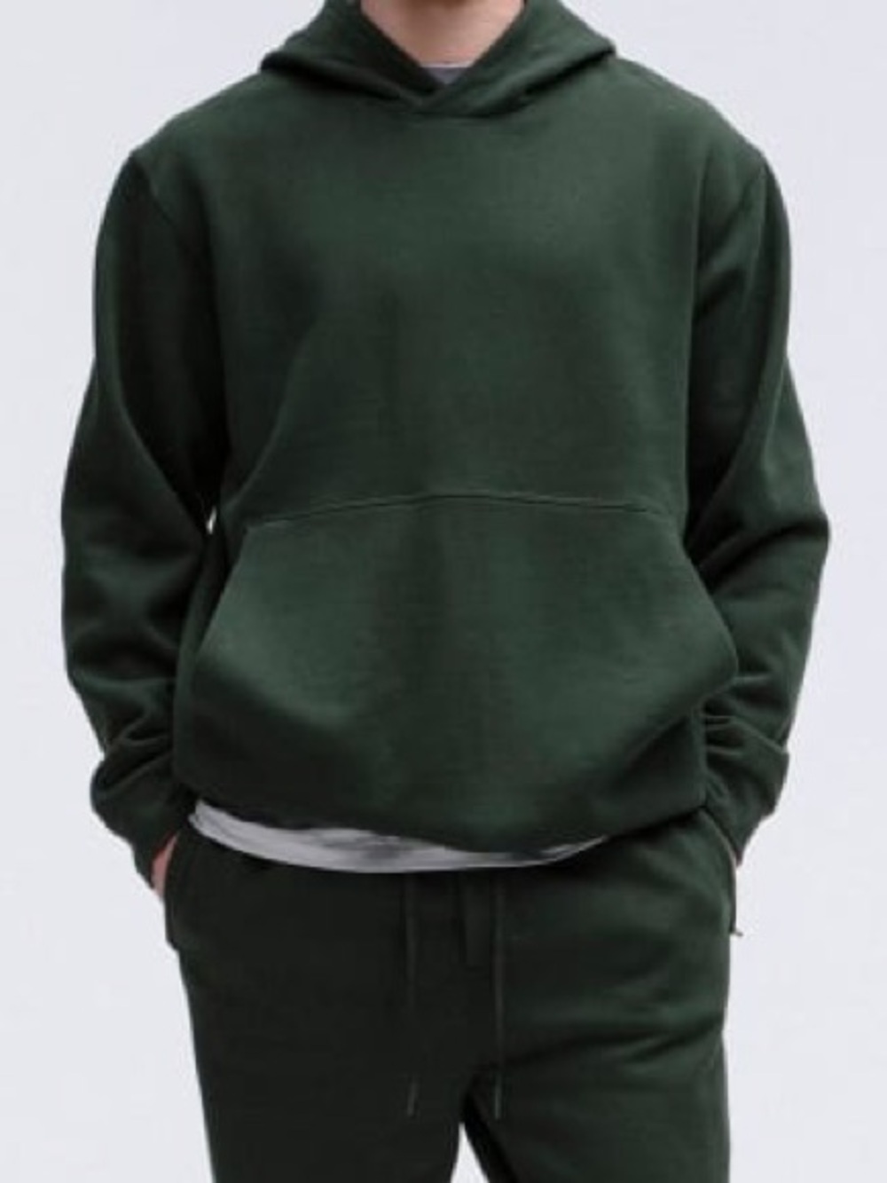Lululemon Steady State Pullover Hoodie Men dark green LM3FAES size medium